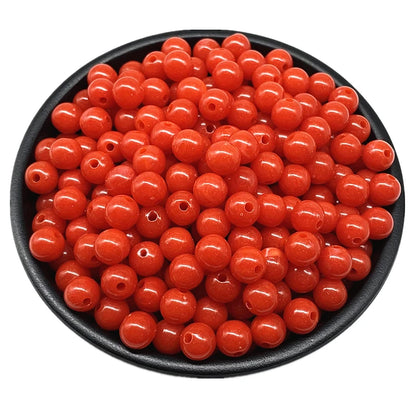 6 8 10mm Acrylic Round Beads for Jewelry Makeing Bracelet Necklace DIY Accessory - 21 / 10mm 30pcs