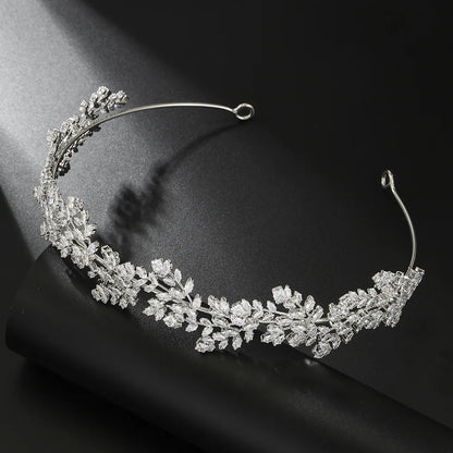 Luxury Bridal Tiara Wedding Headband Cubic Zirconia Bride Headband Tiaras And Crowns For Women Party Prom Hair Jewelry Headdr