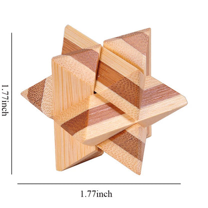 Wooden Kong Ming Lock Lu Ban Lock IQ Brain Teaser Educational Toy for Kids Children Montessori 3D Puzzles Game Unlock Toys Ad