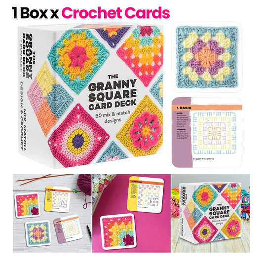 50 Mix & Matchs Designs Knitting Kit DIY Knitted Pattern Cards Set Crochet Patterns for Adults DIY Grandma Knitted Pattern Se