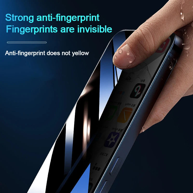 1-2Pcs Full Cover Privacy Screen Protector For IPhone 16 15 13 11 14Pro Max Anti-spy Tempered Glass For iPhone X XS Max XR Gl