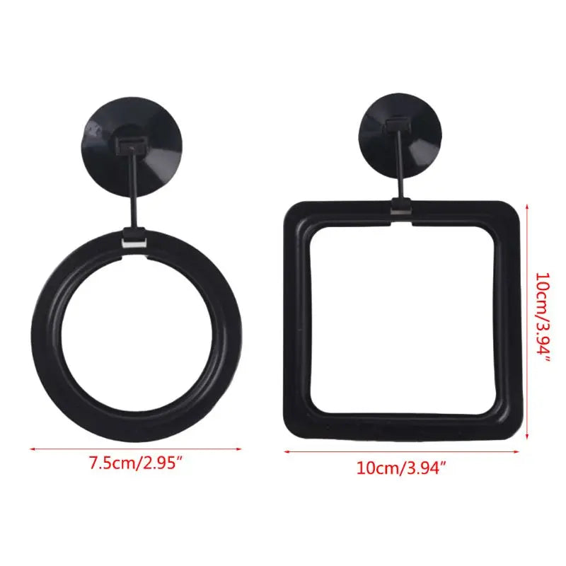 Aquarium Fish Feeding Ring Fish Tank Heart Floating Station Food Tray Square Round Feeder With Suction Cup Fish Tank Accessor