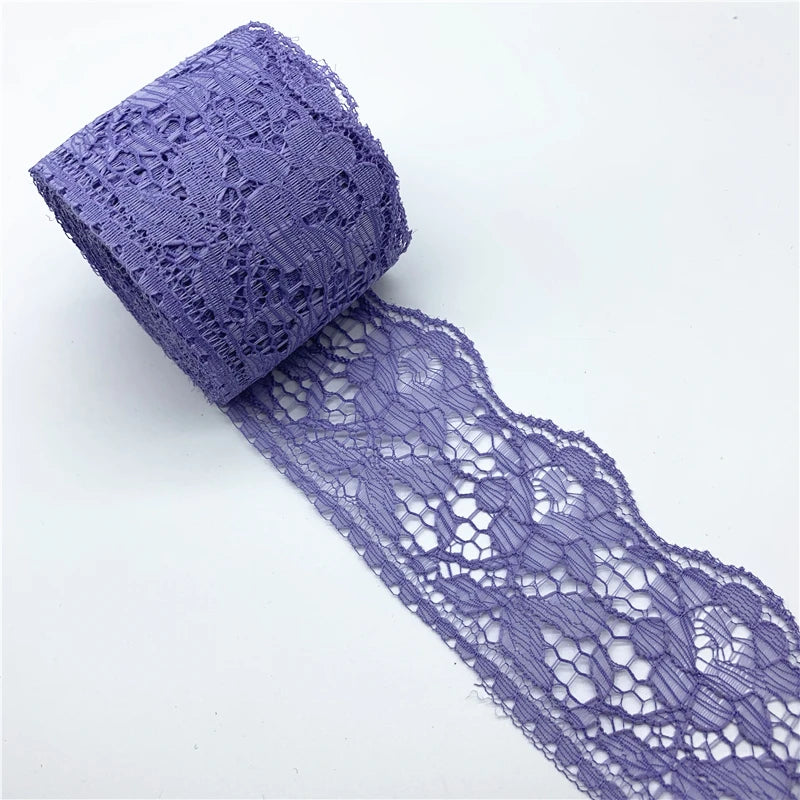 5yards/Lot 60mm Lace Ribbon Handicrafts Embroidered Net Lace Fabric Trim For Sewing Fabric Lace Ribbon Skirt Accessories