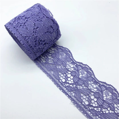 5yards/Lot 60mm Lace Ribbon Handicrafts Embroidered Net Lace Fabric Trim For Sewing Fabric Lace Ribbon Skirt Accessories