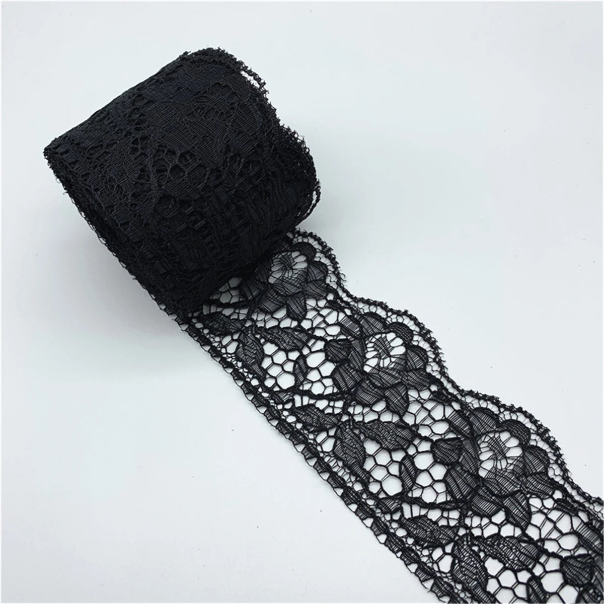 5yards/Lot 60mm Lace Ribbon Handicrafts Embroidered Net Lace Fabric Trim For Sewing Fabric Lace Ribbon Skirt Accessories