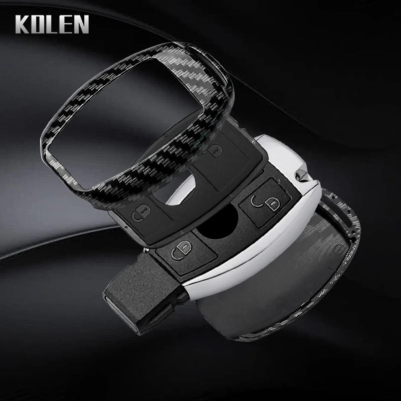 2 3 Buttons Carbon Fiber Car Key Case Cover Fob For Mercedes Benz A B C E Class GLS GLA GLK GLC CLS CLA W204 W205 W212 W463 W