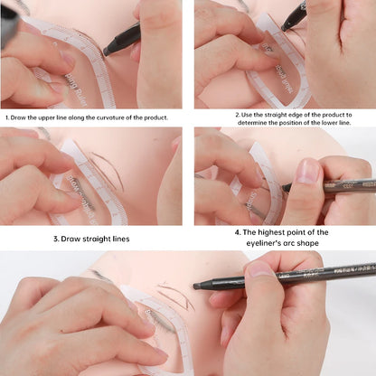 1PC Brow Mapping Ruler Eyebrow Shaping Ruler 1 Minute Fast Drawing Design Brow Easy Tool Microblading Permanent Mekup Stencil