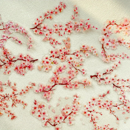 Journamm 20pcs Branches DIY Journal Material PET Stickers Scrapbooking Arts and Crafts Projects Decor Photo Album Collage - A
