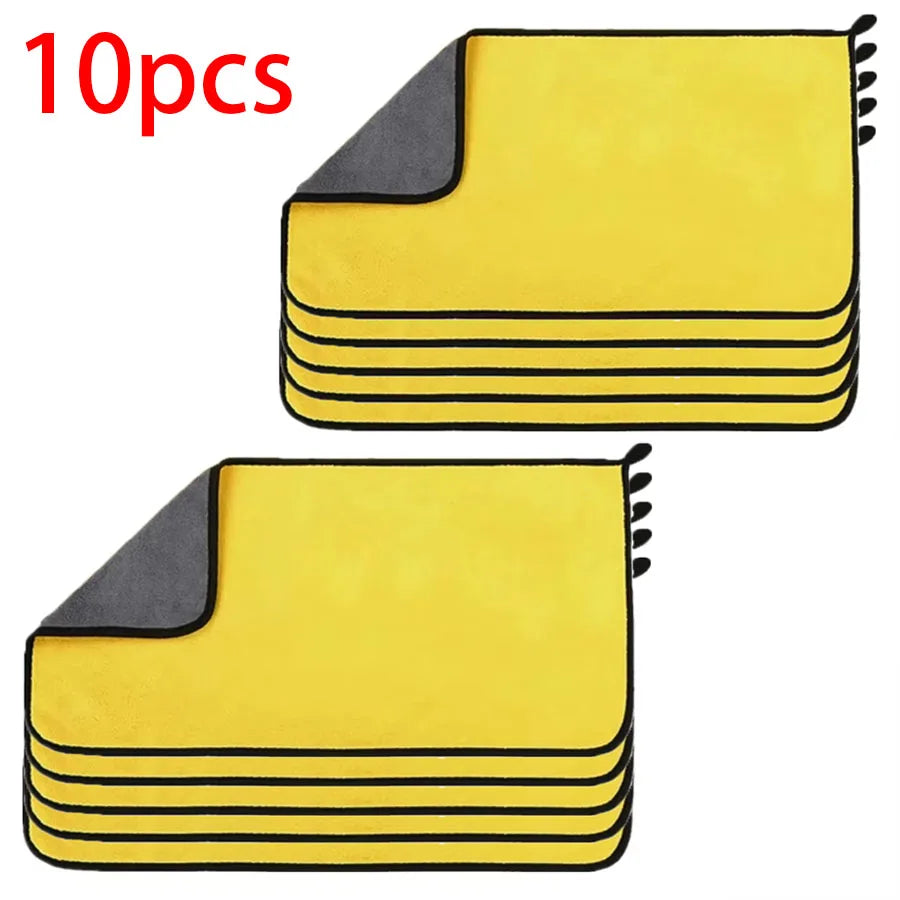 3/5/10Pcs Car Wash Microfiber Towel 30*30CM / 30*60cm Car Cleaning Drying Cloth Care Cloth Car Wash Towel Kitchen Towel