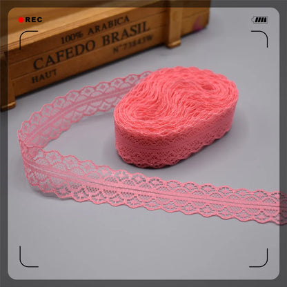 Lace Trim 10 Yards, 28mm Wide Lace Tape, Vintage Lace for Sewing, Scrapbooking, DIY Crafts, Floral Lace Ribbon Decoration - W