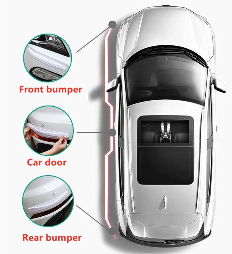 Anti Collision Car Bumper Guard Strip Car Sticker Door Edge Guards Trim Molding Protection Strip Scratch Protector Car Crash 