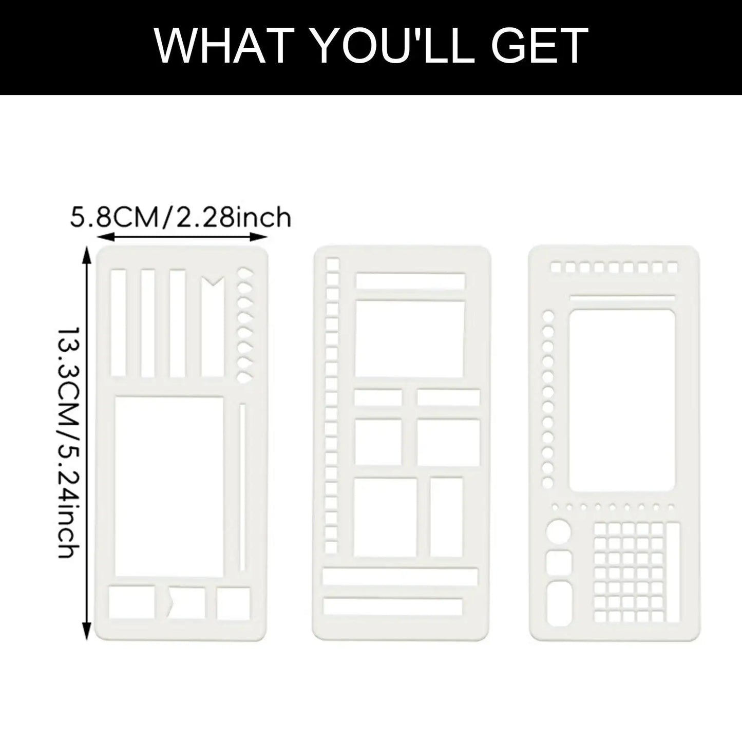 3x Journal Stencil Planner Stencils Multifunction DIY Crafts Checklist to Do