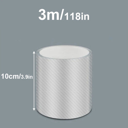 3/5/10M Transparent Carbon Fiber Car Threshold Portector Moulding Strip Trim Bumper Strip Clear Wear Surface Tapes DIY Film T