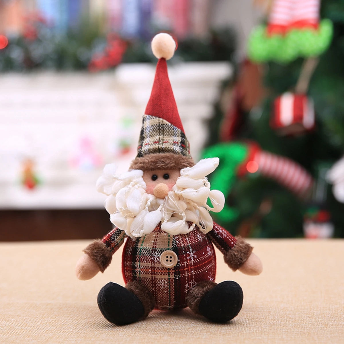 Santa Claus Doll Chirstmas Decorations Home 2025 Decor Table Elk Doll Christmas Ornaments Xmas Navidad Gifts Happy New Year 2