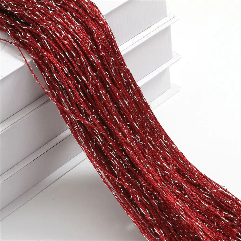 IPCS Tassel Window Curtains Shining Screen Panel Hanging Beaded Curtains Glitter String Curtain Door Fly Screen Party Decorat