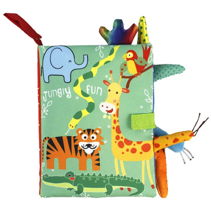 0-36M Baby Early Learning Toy Tail Cloth Book Parent-child Interactive Sound Paper Puzzle Cloth Book Rattle - Tiger