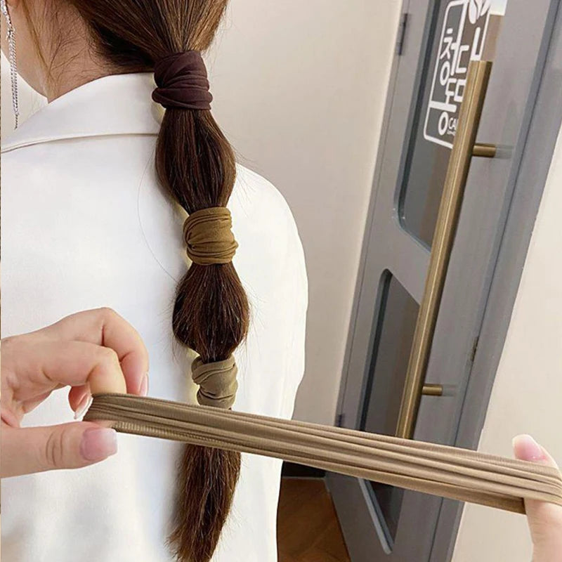 4 Set Solid Widen Thicken Hair Band Ropes Women Ponytail Holder Hair Tie Scrunchies Rubber Bands Korea Fashion Hair Accessori