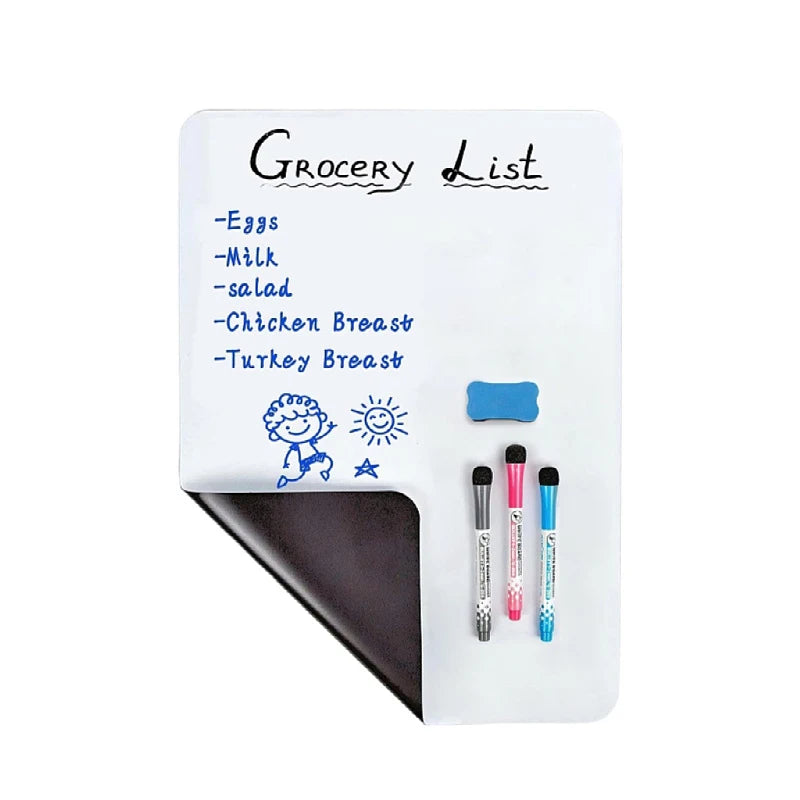 A3 A4 A5 Magnetic Dry Erase Board Refrigerator Magnet Marker WhiteBoard Sheet Kitchen Erasable Flexible Fridge Memo Grocery L