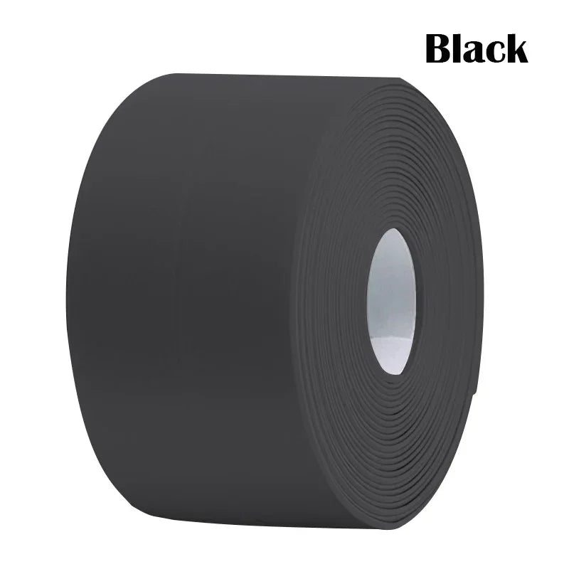 1/2/3.2M Self-adhesive Sealing Tape PVC Oil-Proof Kitchen Sink Edge Caulk Tape Waterproof Bathroom Toilet Corner Wall Sticker