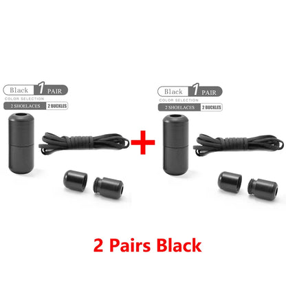 Elastic No Tie Shoelaces Semicircle Shoe Laces For Kids and Adult Sneakers Shoelace Quick Lazy Metal Lock Laces Shoe Strings 