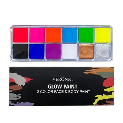 20 Colors Face Body Oil Painting Paint Pigment Non Toxic Safe Kids Flash Tattoo Painting with Brush Art Halloween Cosplay Par