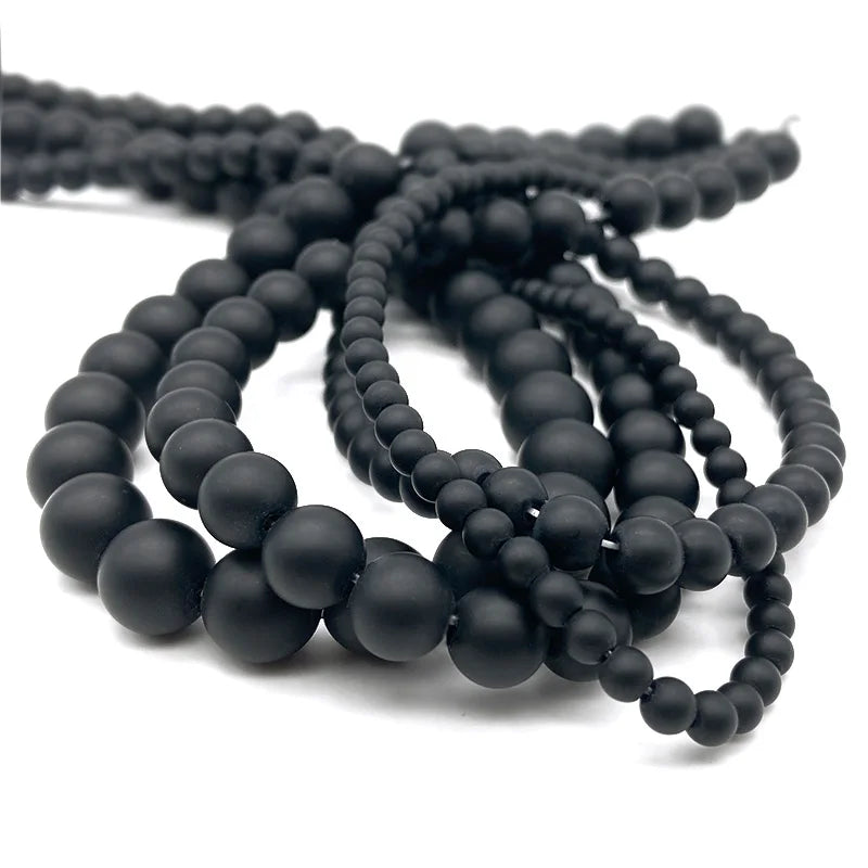 4 6 8 10mm Natural Stone Beads Amethyst Amazonite Agates Jades Loose Round Beads for Jewelry Making Bracelet Necklace DIY - M