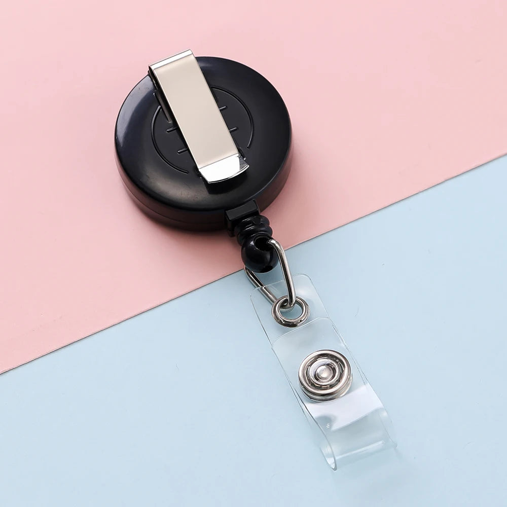 Retractable Steel Cord Pull Reel Keychains Spring Buckle Clasp Wire Rope Key Ring Recoil ID Card Holder Key Chain Multiple To