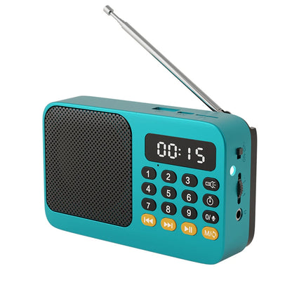 Bluetooth 5.0 Portable FM Radio Small Emergency Recargable Sound Box Mini Vintage Speaker Mp3 Player Support TF Card USB Driv