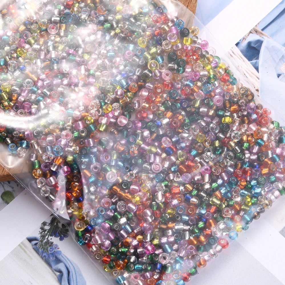 1000/500/200Pcs 4/3/2mm Glass Transparent Seed Bead Spacing Beads For Hand-Beading Diy Jewelry Accessories Bracelet Necklace