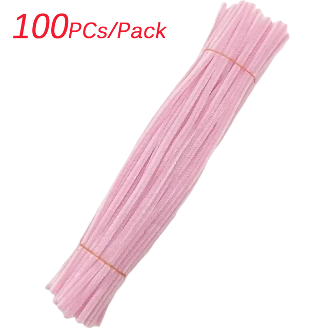 100~1000Pcs Colorful Chenille Rod Pipe Creative DIY Plush Wires Twist Stick Hair Strip Flower Handmade Crafts