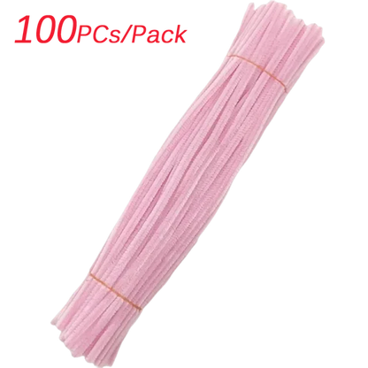 100~1000Pcs Colorful Chenille Rod Pipe Creative DIY Plush Wires Twist Stick Hair Strip Flower Handmade Crafts