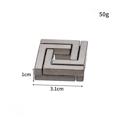 Lock Puzzles Classic IQ Metal Brain Teaser Magic Baffling Puzzles Game Toys For Children Adults Funny Gifts Metal Puzzle