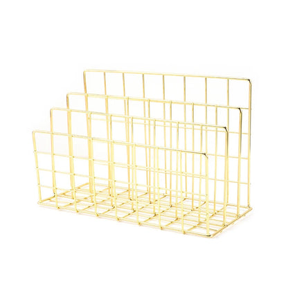 Ins Minimalist Iron Desktop Storage Rack Organizer Table Organizing Rack Document Book Rack Desk Multi-functional Storage Rac