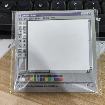 50-Page Retro Computer Drawing Tools Pattern Notepad Classic Design, Minimalist Color Scheme Back-to-School Season Notepad