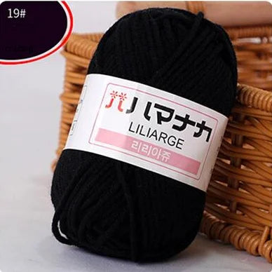 25G Milk Sweet Soft Baby Cotton Knitting Wool Thick Fiber Yarn Velvet Hand Threads for Knitting Wool Crochet Yarn for DIY Swe