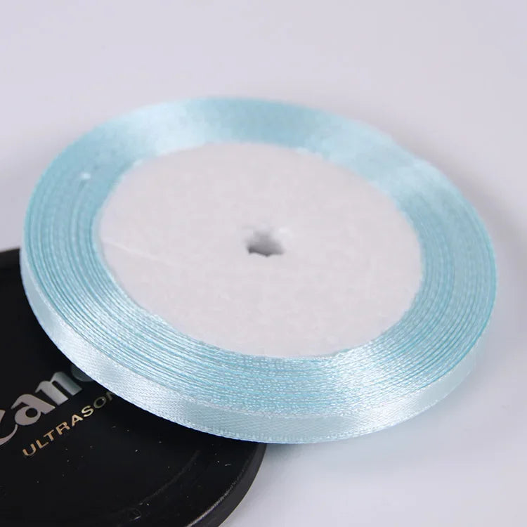 22 Meters/Roll 6mm Silk Satin Ribbons Christmas Halloween Birthday Party Gift Wrapping Ribbons DIY Handmade Crafts Material -