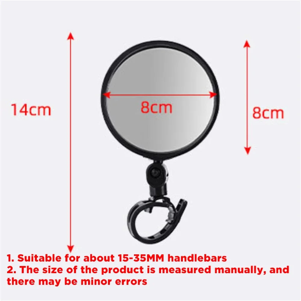 Universal Bicycle Mirror Rearview Adjustable Rotate Wide-Angle Cycling Handlebar Rear View Mirrors for MTB Road Bike Accessor