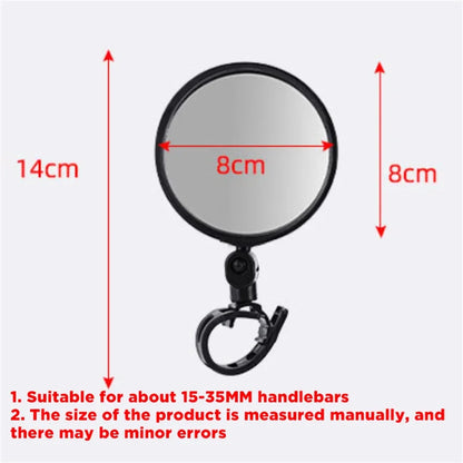 Universal Bicycle Mirror Rearview Adjustable Rotate Wide-Angle Cycling Handlebar Rear View Mirrors for MTB Road Bike Accessor