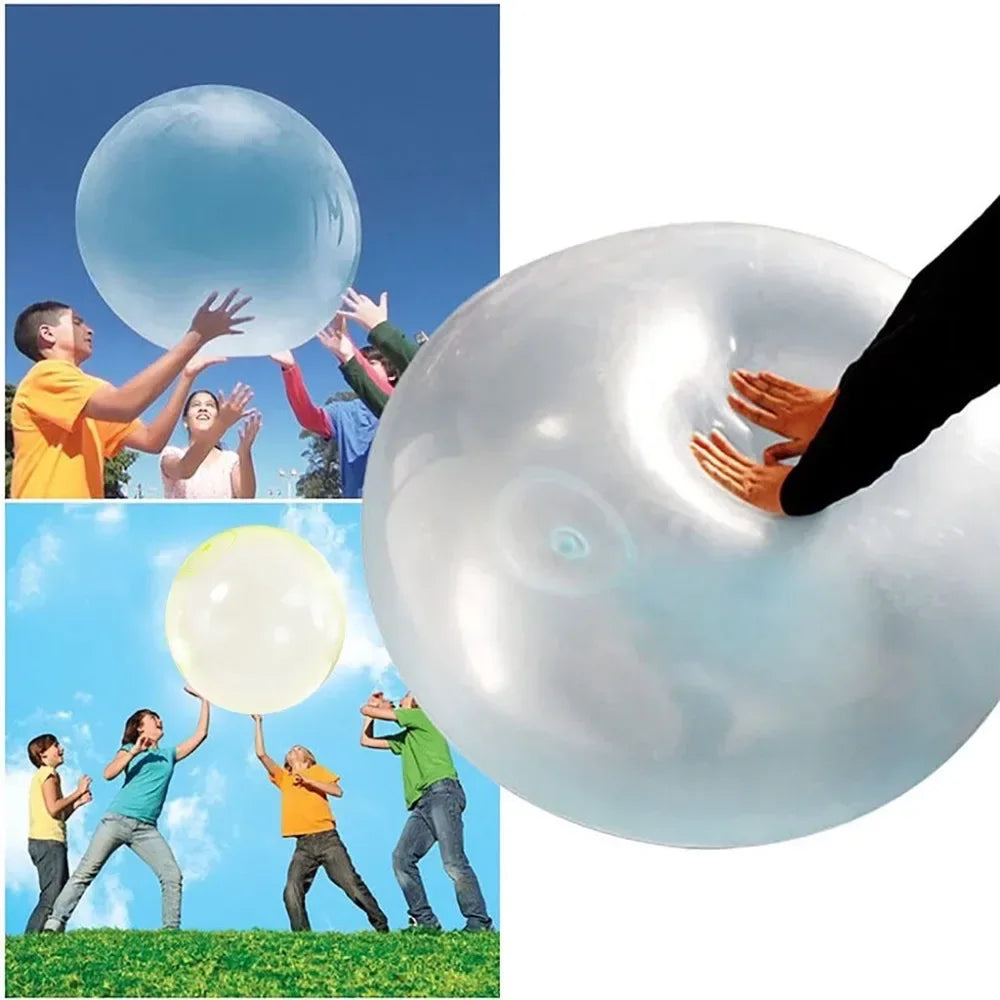 Bubble Ball Reusable Children Outdoor Soft Inflatable Giant Elastic Water-filled Ball Balloon Toy for Beach Fun Party Game Gi