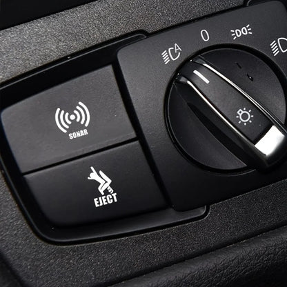 15Pcs Funny Car Switch Button Stickers - Universal Fit for AC Panel Center Console Blank Buttons, Fun Auto Decals