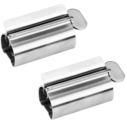 Bathroom Accessories Toothpaste Squeezer Tube Roller Stainless Steel Wringer Roller Rotate Dispenser for Ointments Cosmetics