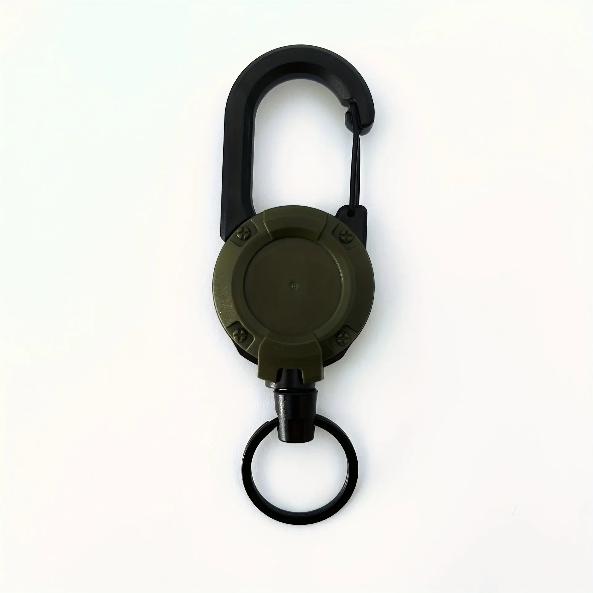 1/2/4pcs Extendable Retractable Holders Keychain Badge Reels Heavy Duty Clip With Carabiner Key Chain For Men Outdoor Bags - 
