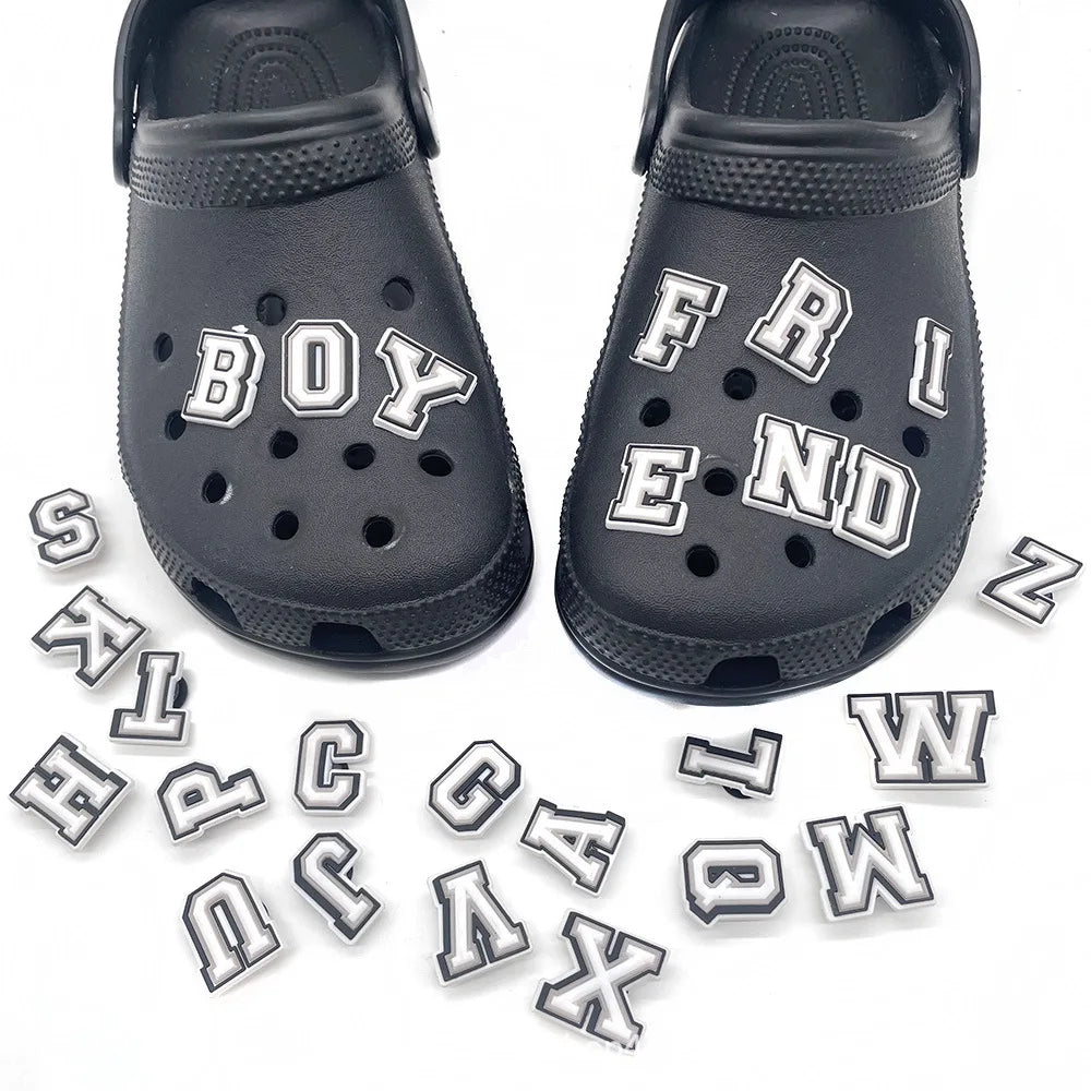 1 Piece Shoe Charms Accessories Pvc Shoe Decorations Letter 26 Options To Choose From Alphabet Ornament Pins Party Gift