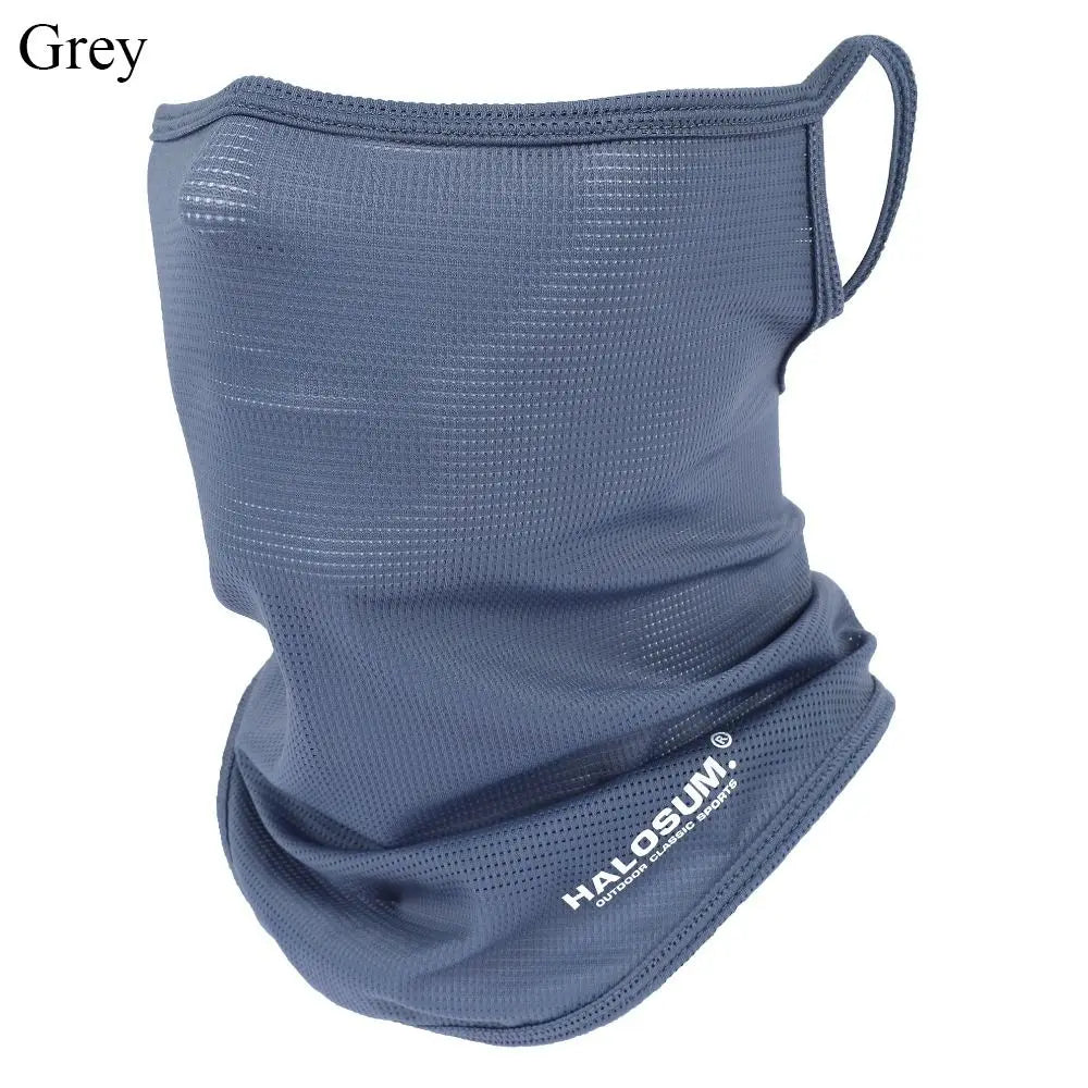 Full Face Mask Balaclava Breathable Sun UV Protection Summer Ice Silk Sun Protection Bike Mask Motorcycle Scarf Neck Gaiter -