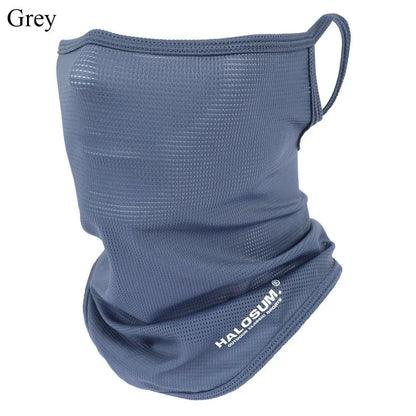 Full Face Mask Balaclava Breathable Sun UV Protection Summer Ice Silk Sun Protection Bike Mask Motorcycle Scarf Neck Gaiter -