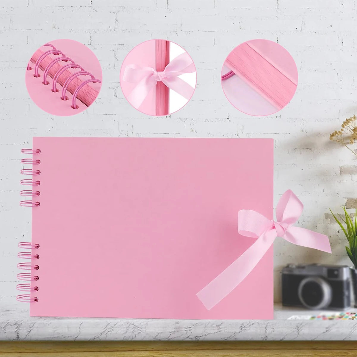 11.5 x 8.5-inch Scrapbook Album, Wedding Guest Book, Anniversary Memory Scrapbook, Wedding Photo Album & DIY Craft Album