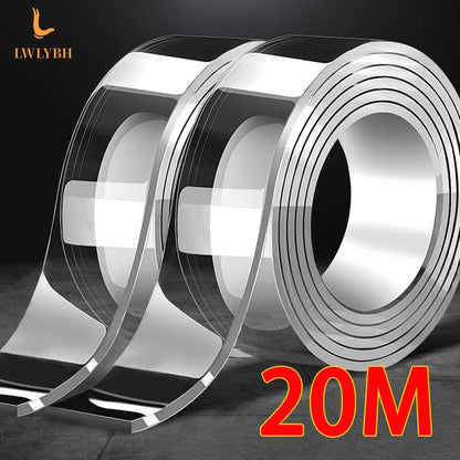 Nano Double sided Adhesive Tape Extra Strong Waterproof Transparent Traceless Tape Thickened Reusable Decorative Tape Home To