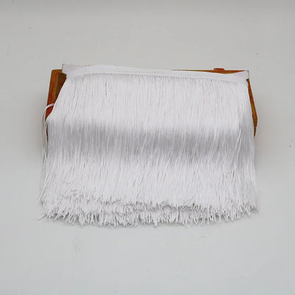 Lace Ribbon, 10 Yards Tassel Trim for Dress Trimming, Do It Yourself Crafts & Scrapbooking - WHITE / 10 yards