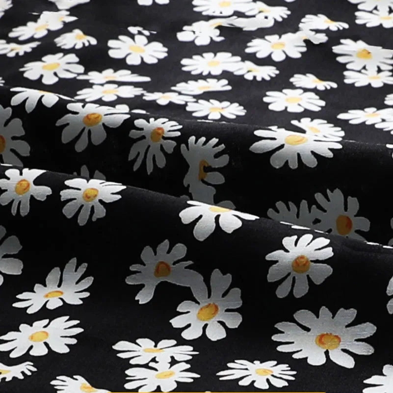 Floral Fabric Flower Cotton Printed Poplin Quilting Clothes Patchwork Muslin Sewing Accessories - J008