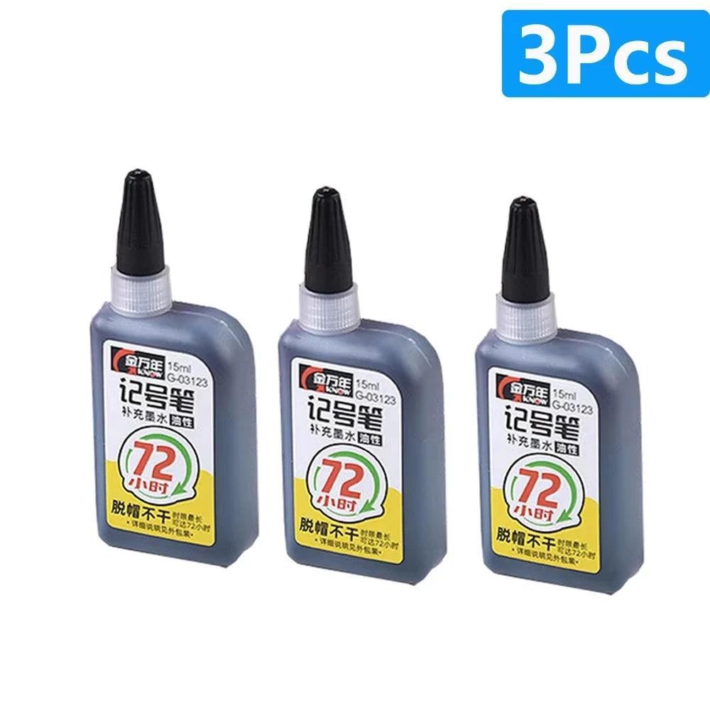 1-6Pcs 45mm Waterproof Long Head Nib Deep Hole Markers Pen Tile Carpenter Pen Multi-purpose for Woodworking Black/Blue/Red In